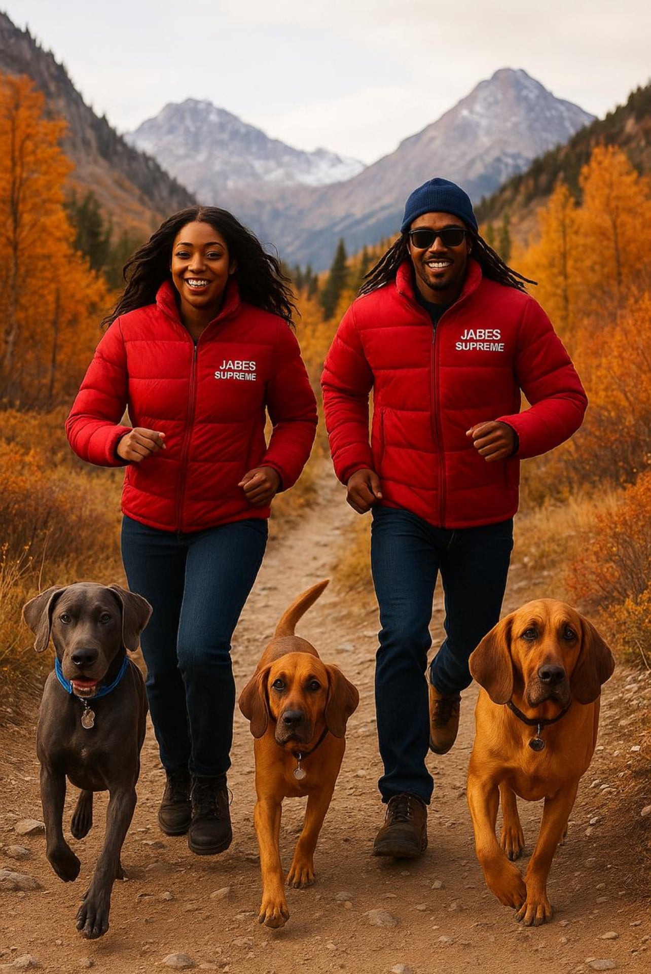 Experience the Season in the Winter Red Jacket – Jabes Supreme Collection