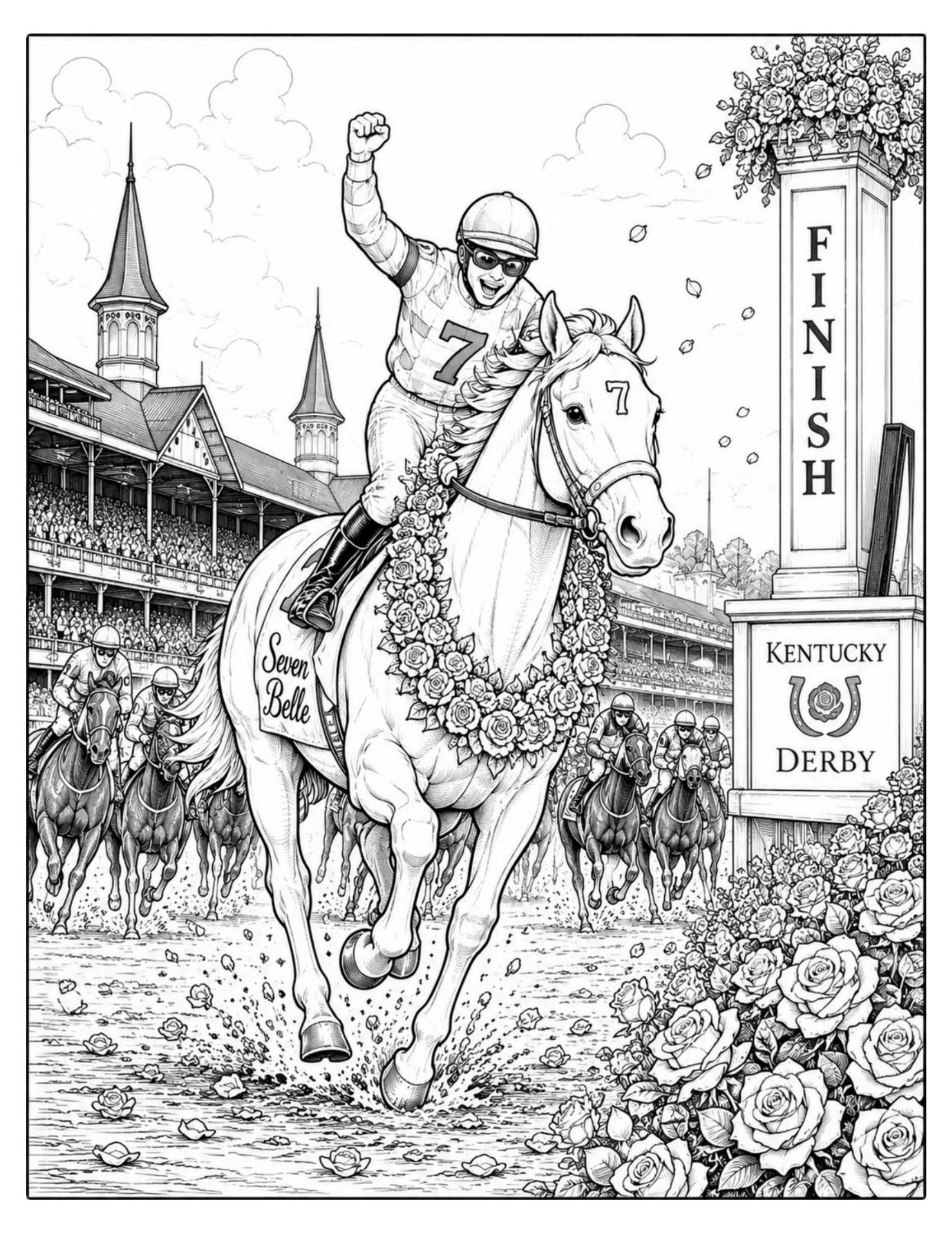 Seven Belle: Majestic Horses Coloring Book