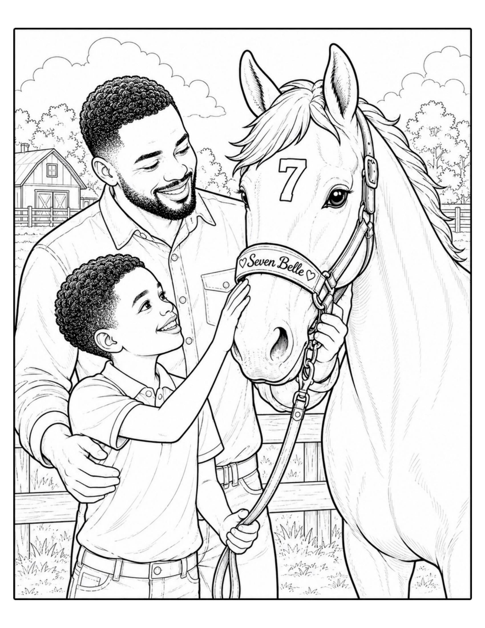 Seven Belle: Majestic Horses Coloring Book