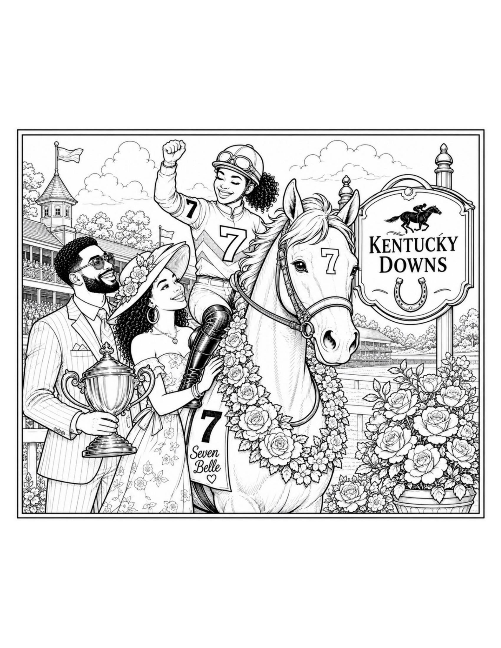 Seven Belle: Majestic Horses Coloring Book
