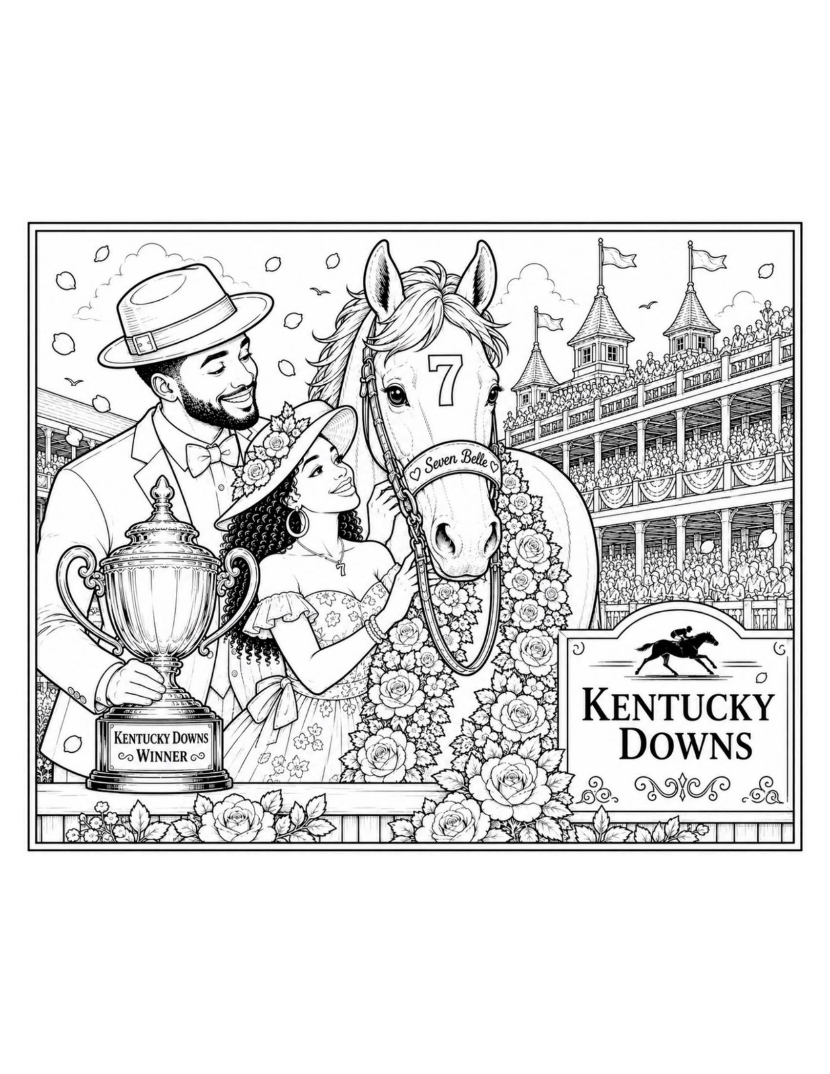 Seven Belle: Majestic Horses Coloring Book